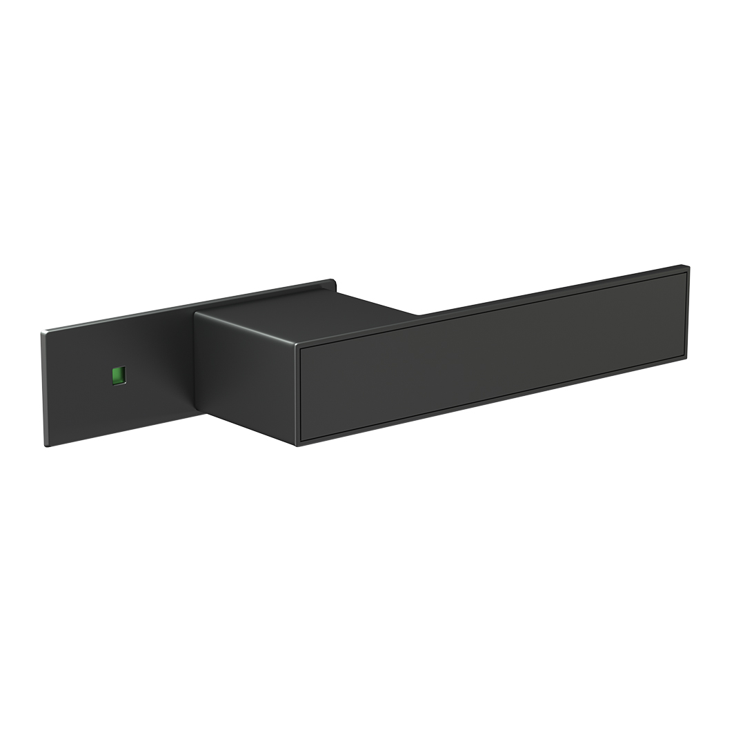 minimalist matt biack iav qhov rooj qhov rooj teeb los ntawm Yalis