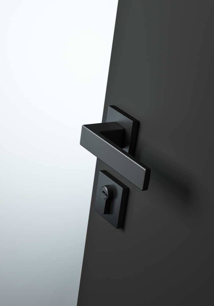 Matt dub aluminium alloy ntoo qhov rooj square qhov rooj kov