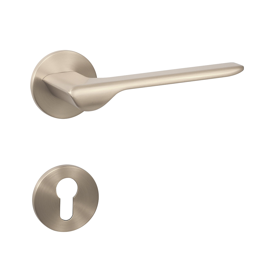 Matt satin nickel sab nrauv qhov rooj kov thiab deadbolts