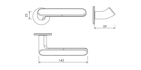 dibujo de la manija de la puerta