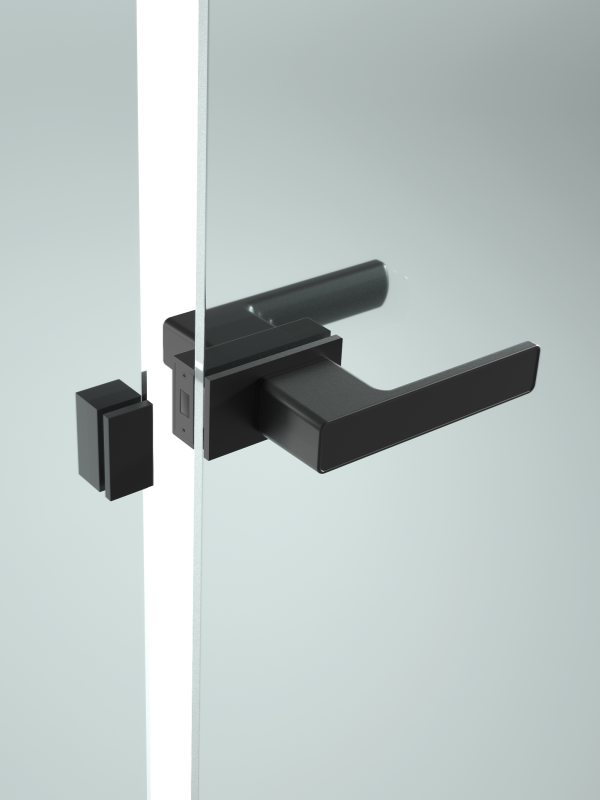 matt dub qhov rooj kov rau iav qhov rooj tsis slim aluminium ncej