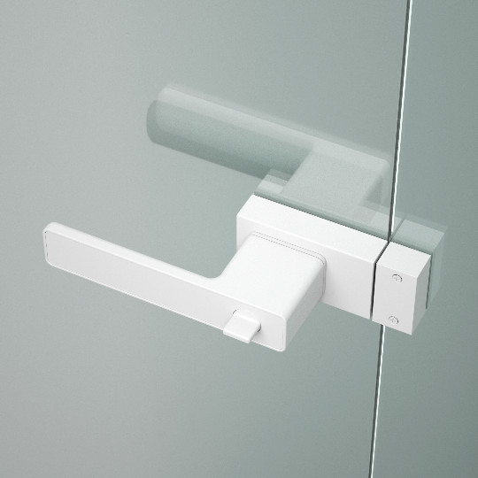 matt dawb qhov rooj pob qhov rooj rau iav qhov rooj tsis slim aluminium ncej
