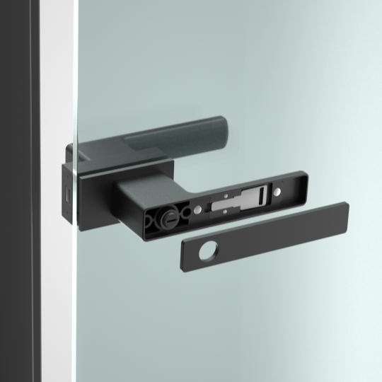 Matt dub qhov rooj xauv rau iav qhov rooj tsis slim aluminium ncej ntawm sash