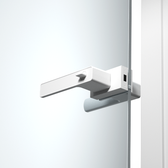 Matt dawb lub qhov rooj rau iav qhov rooj tsis muaj slim aluminium ncej ntawm sash