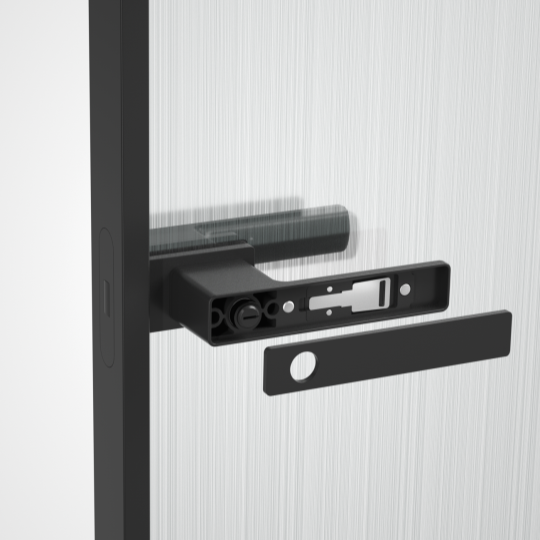 tshwj xeeb minimalist matt dub qhov rooj xauv rau iav qhov rooj nrog slim aluminium ncej