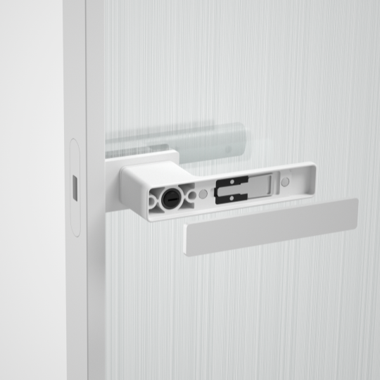 tshwj xeeb minimalist matt dawb qhov rooj pob qhov rooj rau iav qhov rooj nrog slim aluminium ncej