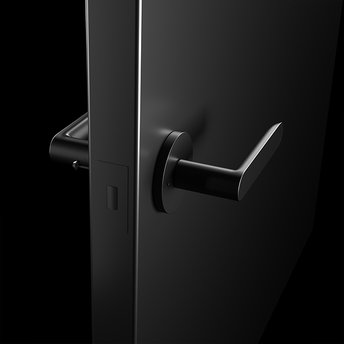 modern door lock with handle