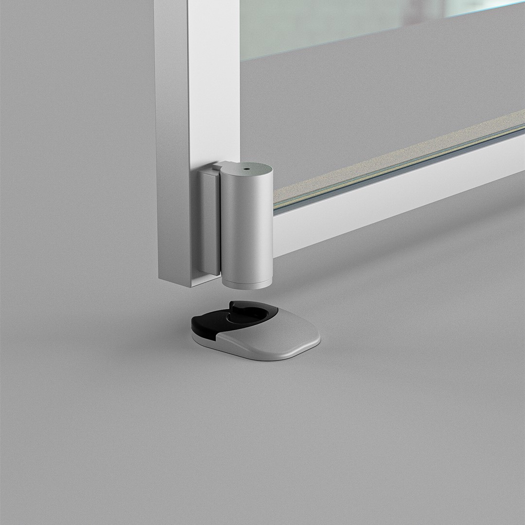White Glass door windproof door stopper