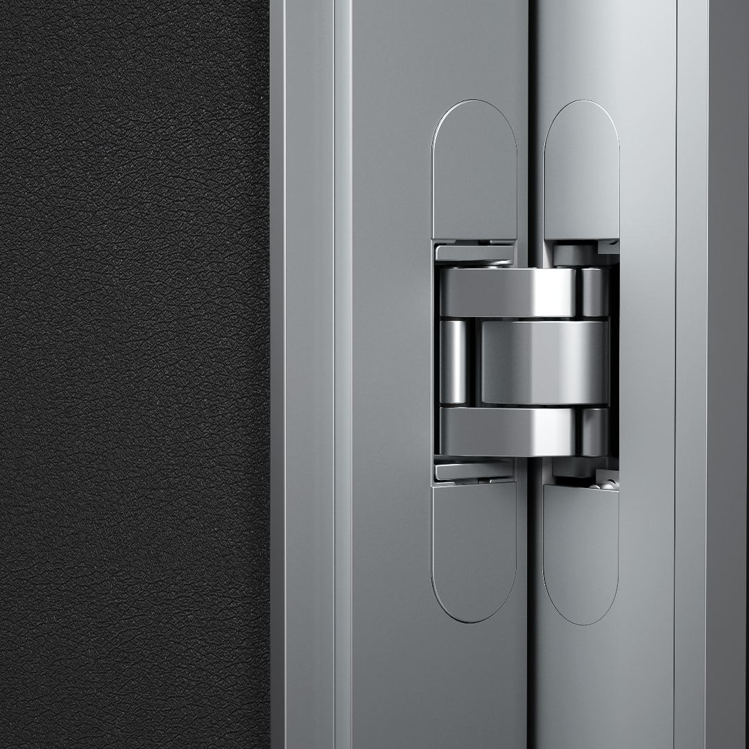 satin black nickel door hinge hardware at Yalis