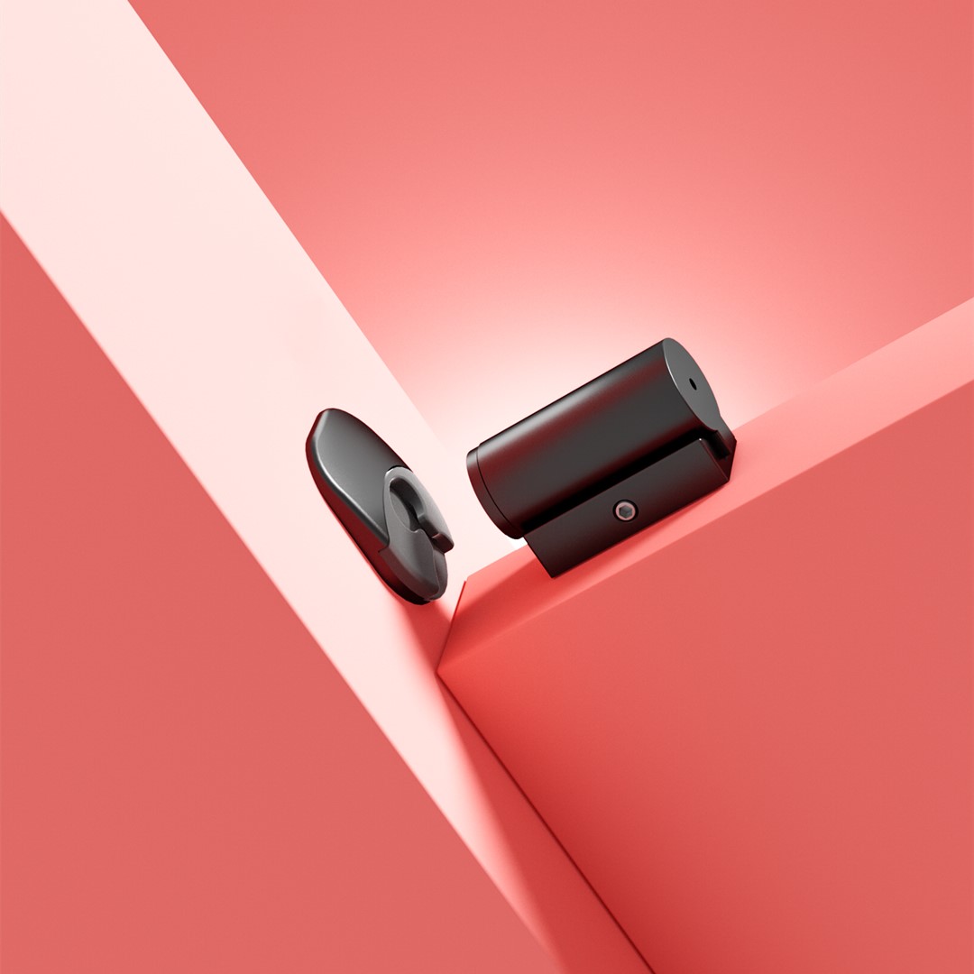 Black Glass door windproof door stopper