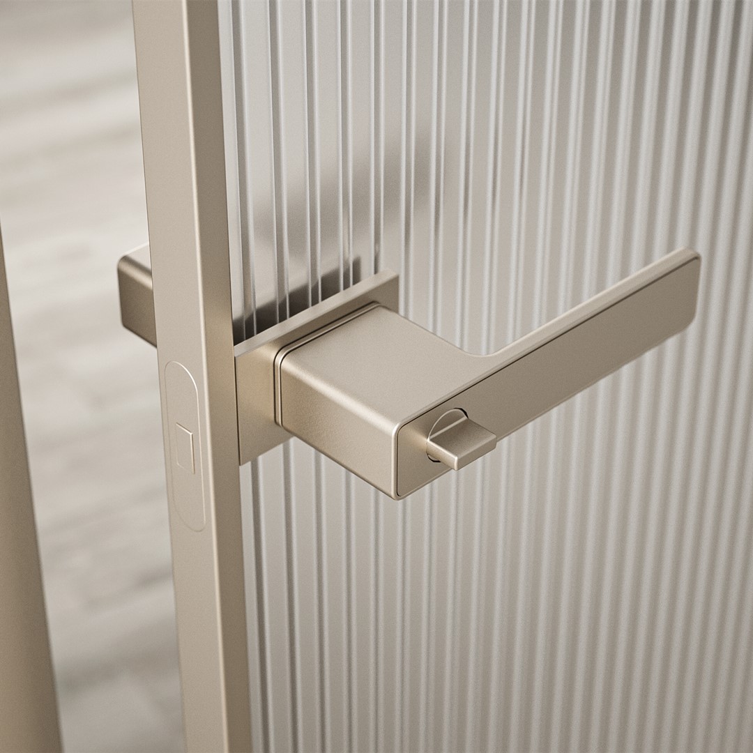 Exclusive Minimalist Door Handle For Glass Door With Slim Aluminum Frame