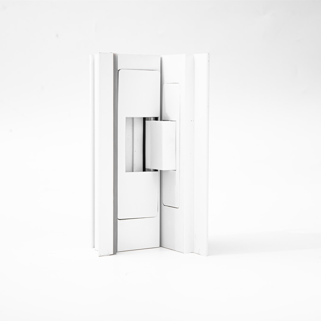 Ultra narrow white hydraulic hinge
