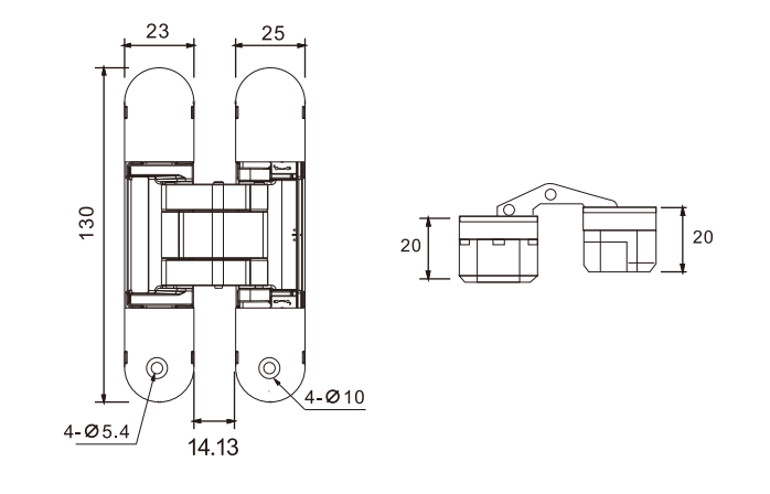 Modern door hinge design