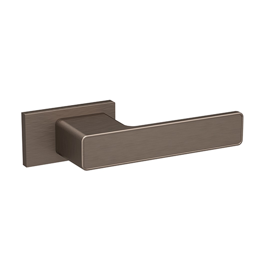 Exclusive Minimalist Door Handle For Glass Door With Slim Aluminum Frame-Satin Champagne