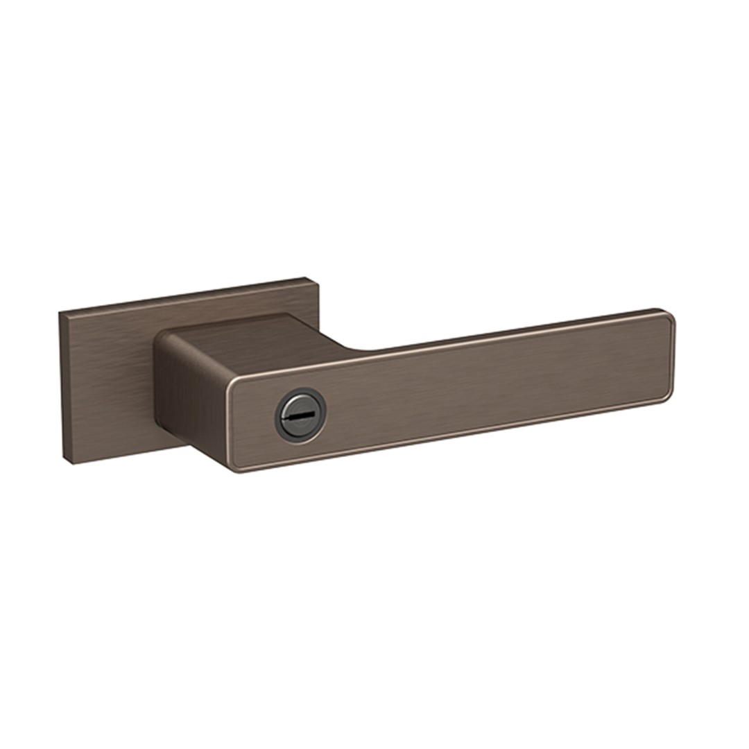 Exclusive Minimalist Door Handle For Glass Door Without Slim Aluminum Frame-Satin Champagne