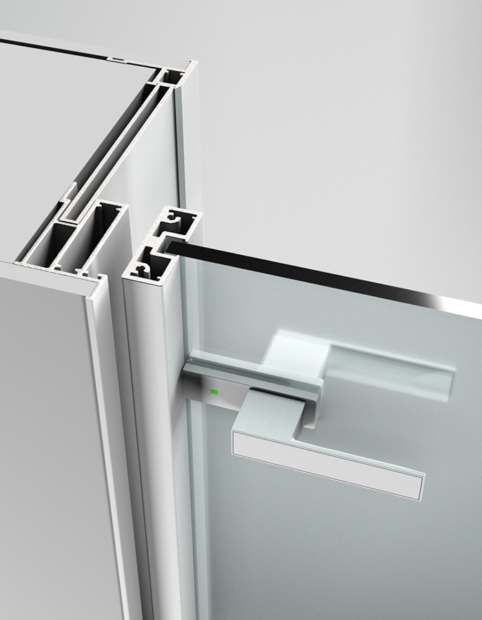 magnetic lock for glass door