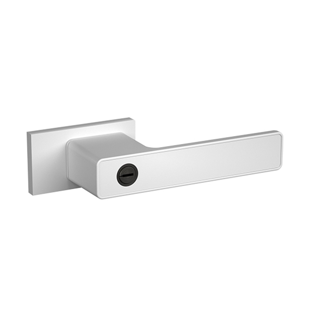 Exclusive Minimalist Door Handle For Glass Door Without Slim Aluminum Frame-Matt White