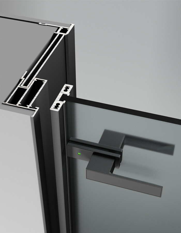 magnetic lock for glass door