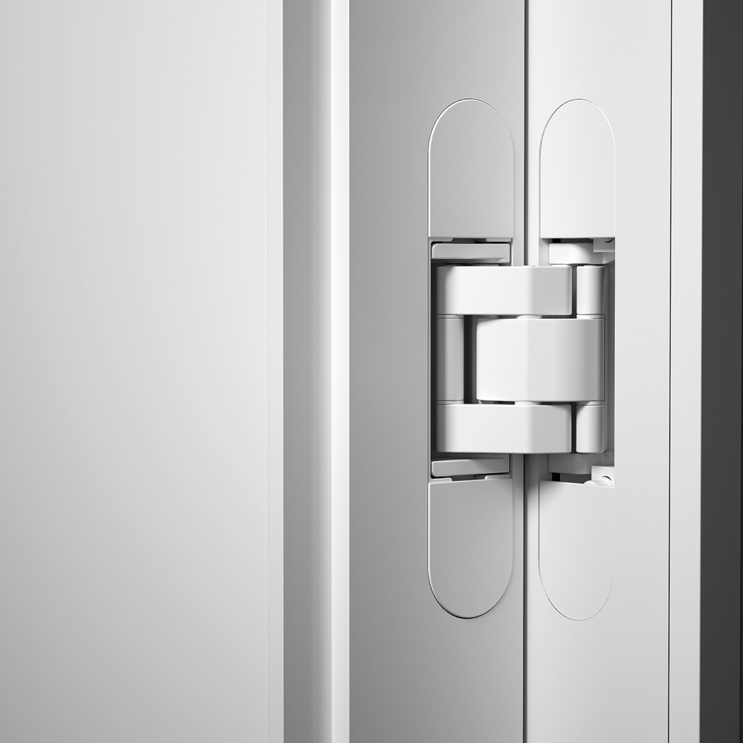 Matt White 3D Door Hinge
