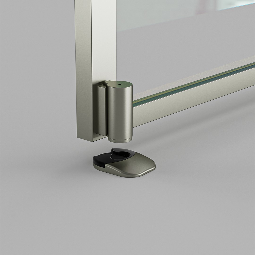 Platinum Grey Glass door windproof door stopper