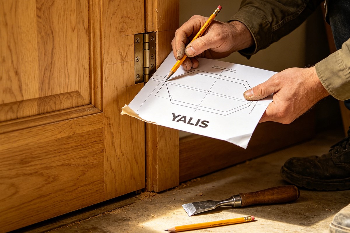 Locating the door hinges