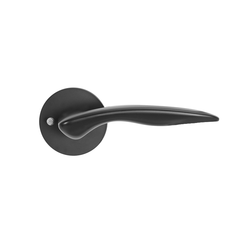 Big Discount Matt Black Privacy Door Handles – Childproof Door Handle With Latch Lock – YALIS