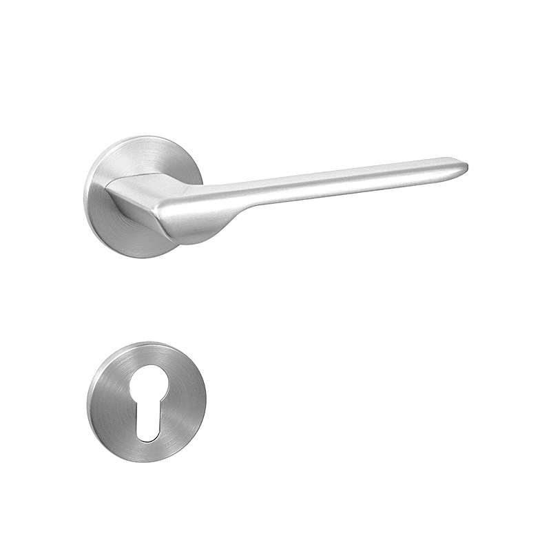 Matt Gold Bedroom Door Handle With Lock