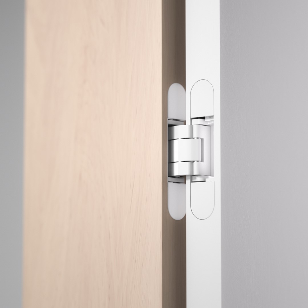 Matt White 3D Door Hinge