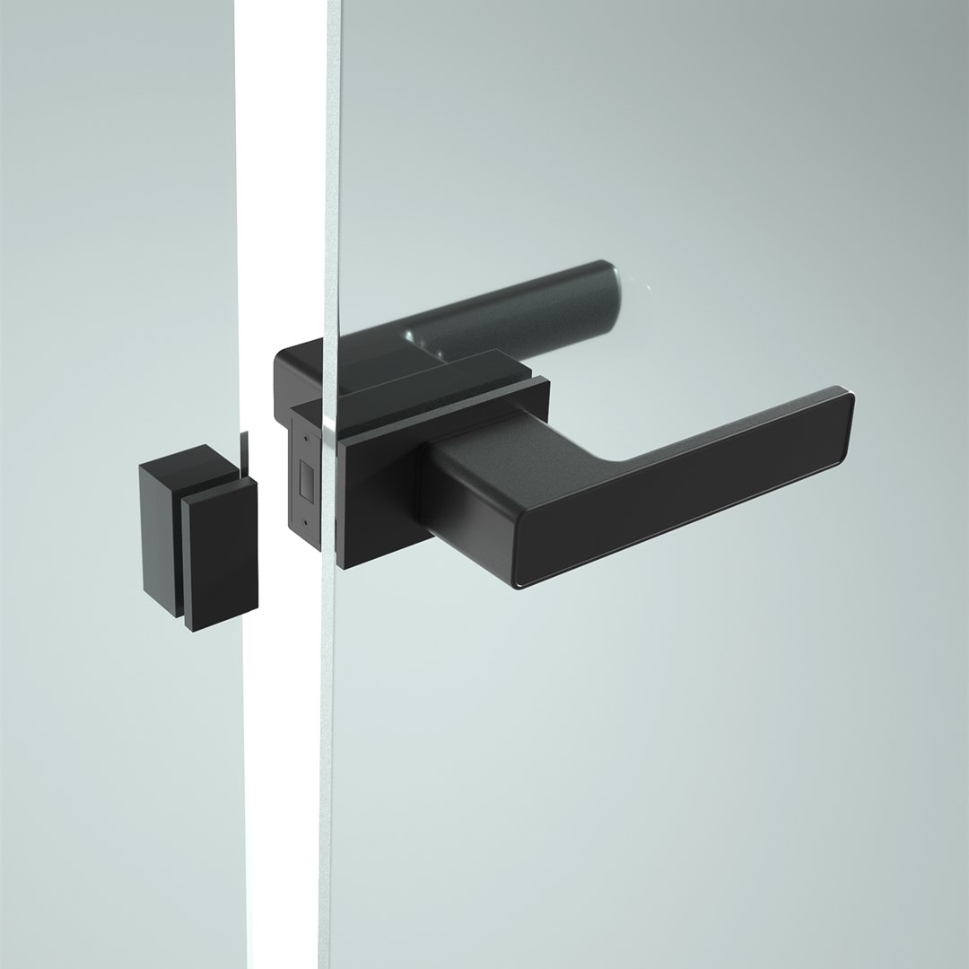 Exclusive Minimalist Door Handle For Glass Door Without Slim Aluminum Frame-Matt Black