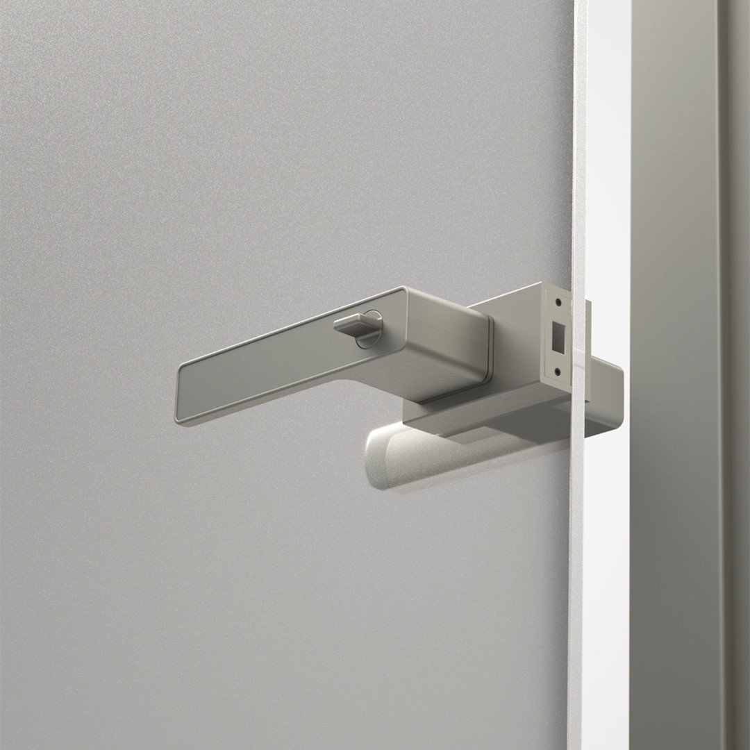 Exclusive Minimalist Door Handle For Glass Door Without Slim Aluminum Frame On Sash-Yalis Grey