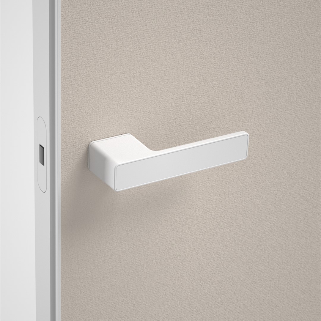 Exclusive Minimalist Door Handle For Wooden Doors-Matt White