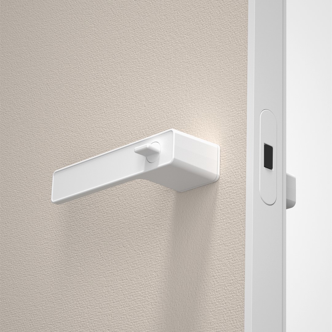 Exclusive Minimalist Door Handle For Wooden Doors-Matt White